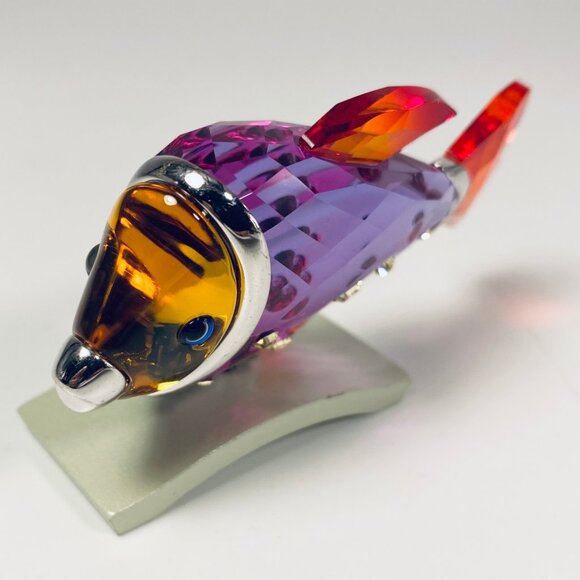 Swarovski Camaret Fish Crystal Paradise #626205 Retired STATUE FUCHSIA RAIN - Picture 6 of 8